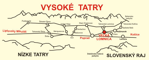 Mapa Vysoké Tatry